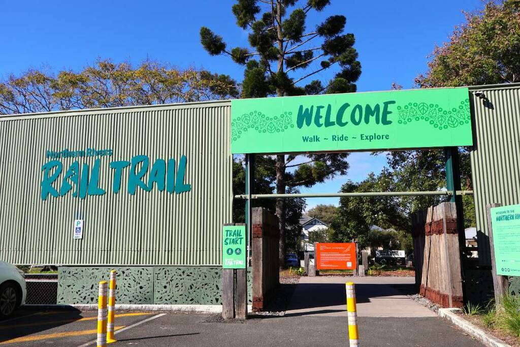 The Northern Rivers Rail Trail begins opposite Budd Park