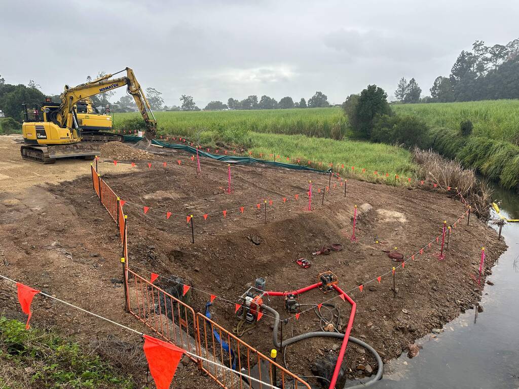 Bulldozer at Blacks Drain