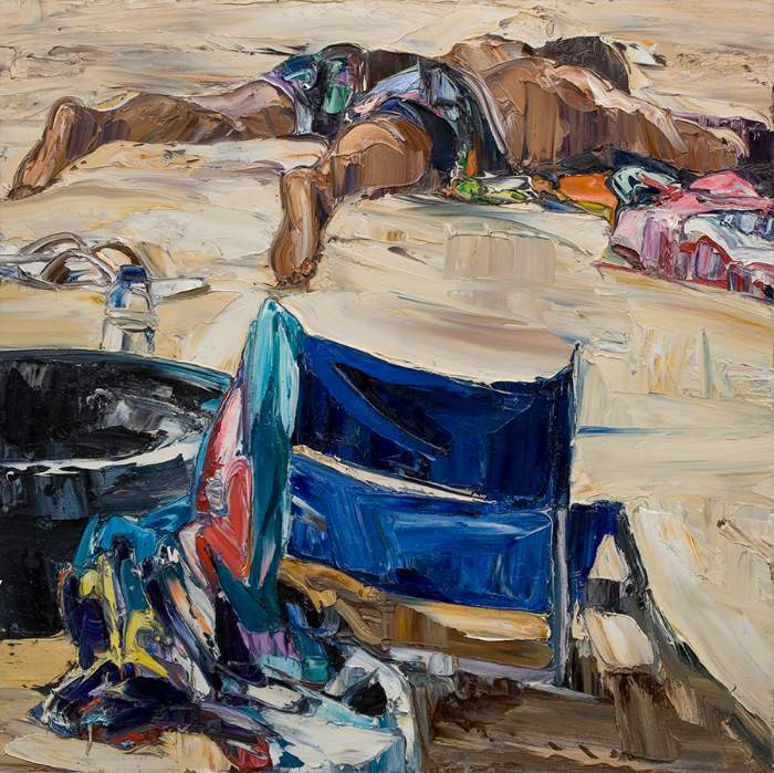 Nicholas Harding, Beach life (blue chair and figure) 2007