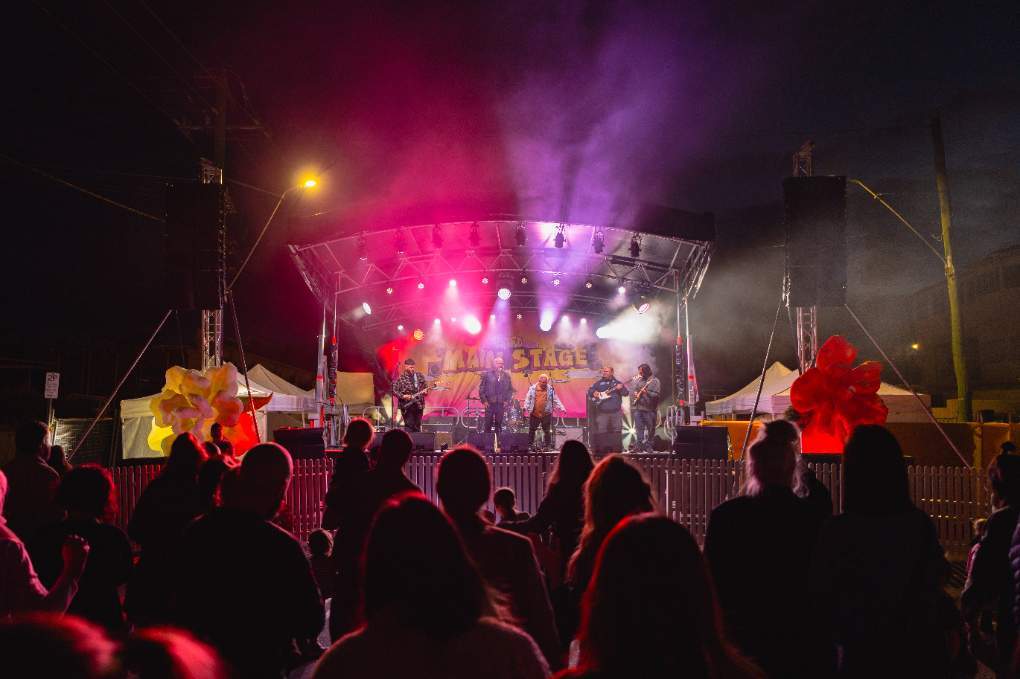 Crowds can enjoy live music and entertainment throughout the Street Party